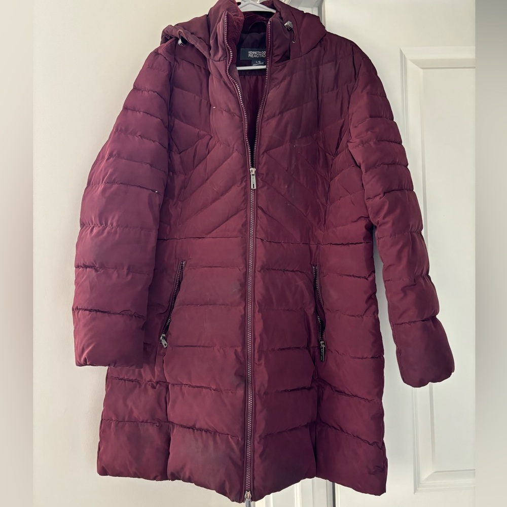 Kenneth Cole Reaction Maroon Quilted Jacket